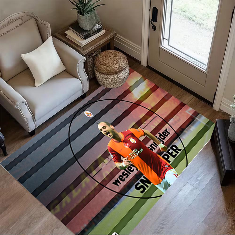 Football Player Action Carpet Suitable for Game Room Living Rooms Kitchen Foyer Anti-slip Rug Office home decor Perfect Gift for Women/Men
