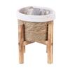 Floor Flower Stand, Heavy Pots Stable Rattan Basket, Smooth Surface Flower Stand for Indoor Outdoor Balcony