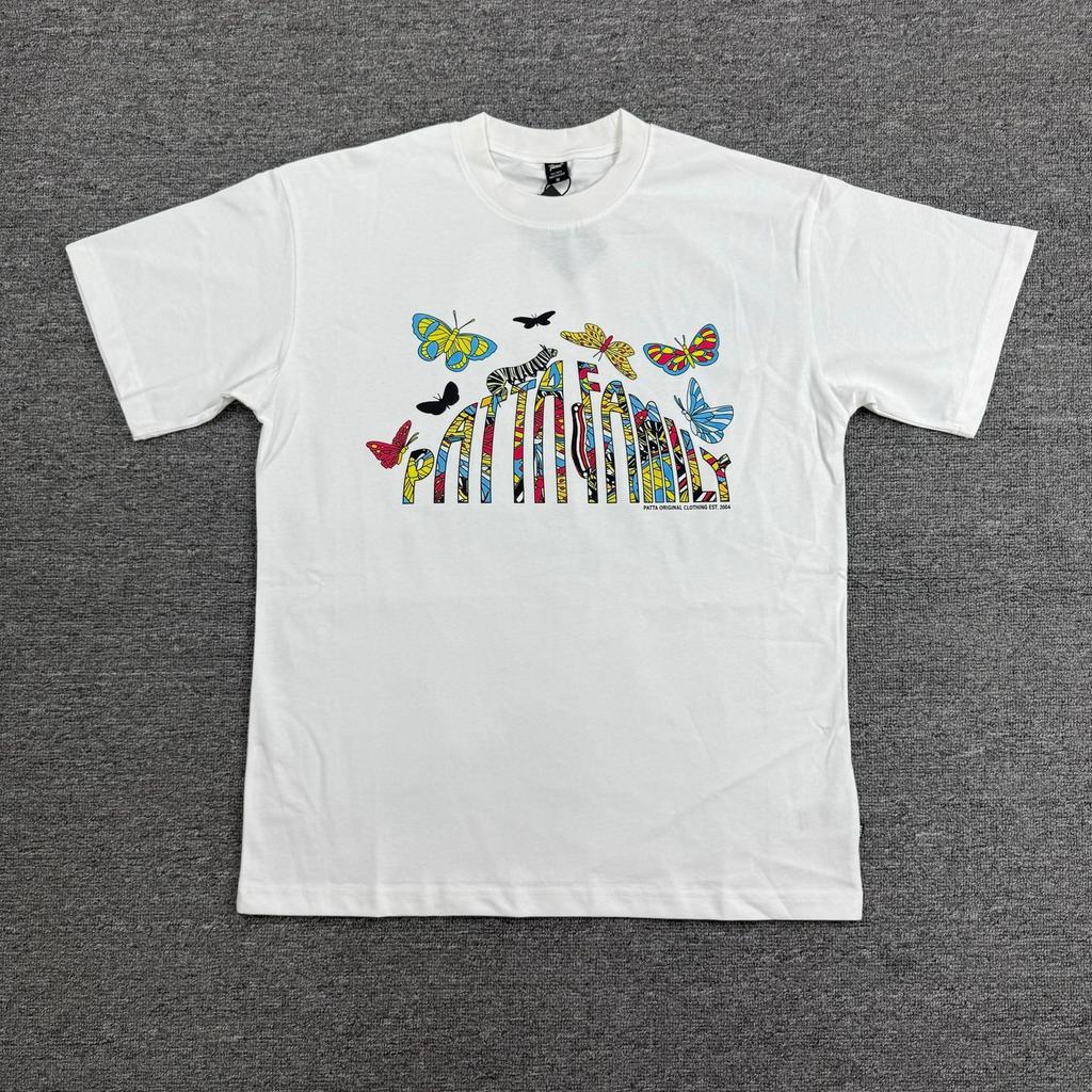 American cross-border trendy brand PATTA design sense letter printing short-sleeved T-shirt men's and women's trendy brand versatile loose top