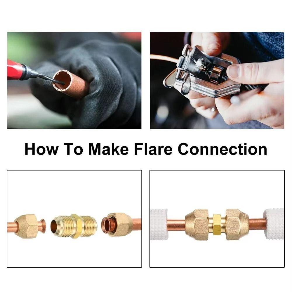 New Male to Male Brass Pipe Fitting Connector Straight 5/16" 5/8" 3/4" Flare Connector 1/4" 3/8"1/2" Gas Adapter