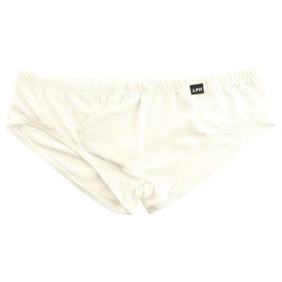 La Paum Homme MFS Fabric Boxer Briefs with a Pointed Front and 3D Pouch Made In Available In Two Medium and White Men's Low-Rise Design, Japan,