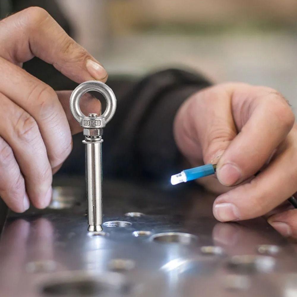 With Ring 304 Stainless Steel Expansion Bolts Silver Ring Expansion Screws  Wire Pipe Clamp