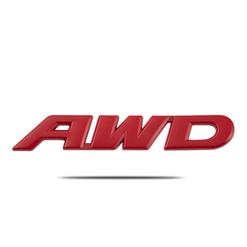 3D Metal Car Letters For AWD Logo Emblem Sticker Fender Trunk Badge Accessories