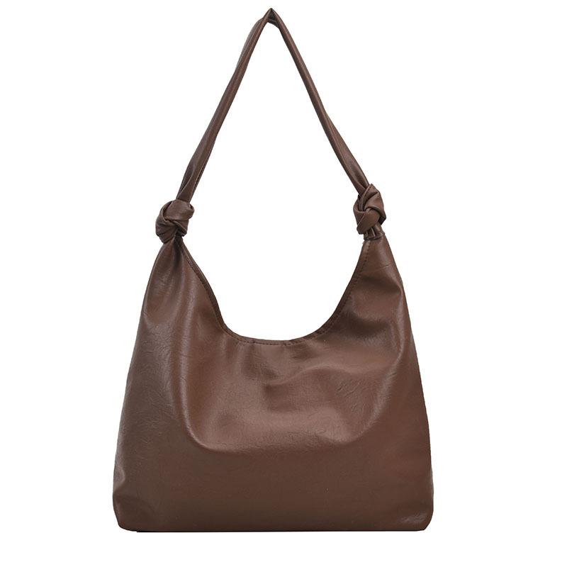 

Вместительная сумка для поездок на работу, женская, новая мода 2025, ретро сумка через плечо, повседневная универсальная сумка-тоут под мышкой, сумка из мягкой кожи кофейный