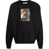 Off-White Mikina Caravaggio Boy Černá Pánská Streetwear OMBA054F21FLE0101084