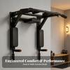 Wall-Mounted Pull-up Bar with Handles Padded for Fitness Room