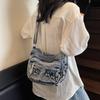 Vintage Multi-Pocket Denim Women's Bag Hand Shoulder Crossbody Bag
