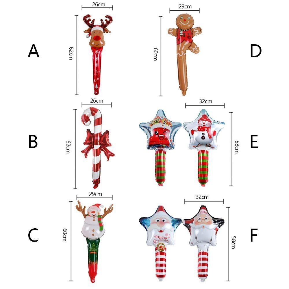 Banquet Supplies Cane Candy Foil Balloons Inflatable Stick Christmas Decoration Christmas Ornaments