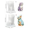 Food Grade Silicone Easters Sitting Rabbits Mould For Candle Making Home Decoration Craft Art