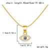 Stainless Steel Turkish Blue Evil Eye Pendant Necklace For Women Men Minimalist Zircon Demon Eye Choker Lucky Aesthetic Jewelry