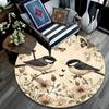 Birds Round Area Rug,Carpet Rug for Living Room Bedroom Sofa Playroom Decor,Non-slip Floor Mat