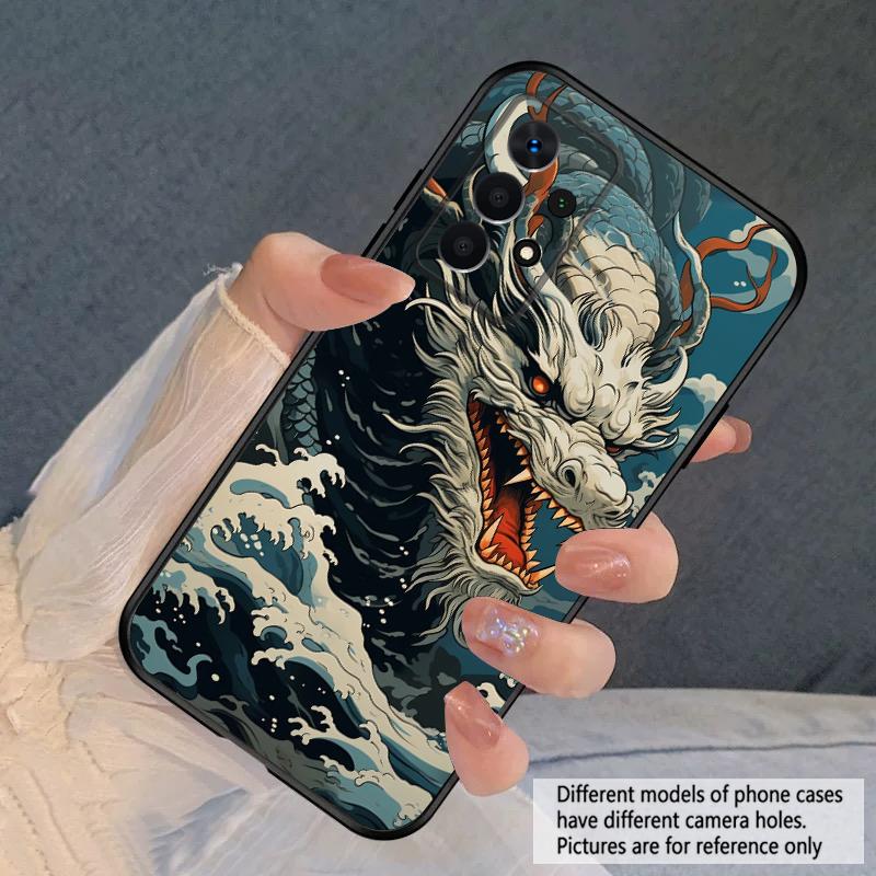 Sea White Dragon For Samsung A03 Core A 04 05 06 12 14 15 16 22 23 Galaxy A25 26 4G 34 35 52 53 56 71 73 90 5G Soft Phone Case