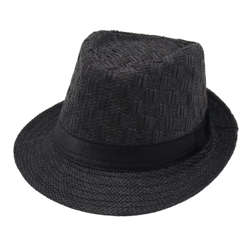 ins breathable straw hat short brim vacation visor Sanya jazz hat men's and women's summer top hat European and American cool hat trendy