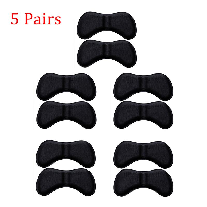 

5 Pairs Heel Insoles Patch Insert Pain Relief Anti-wear Cushion Pads Feet Care Heel Protector Adhesive Back Sticker Shoes Insole