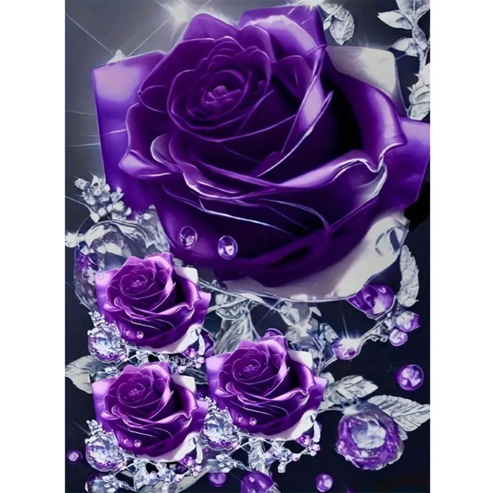 5D Diamond Painting, Peony Flower Sticker Diamond Cross Stitch Decorative Painting