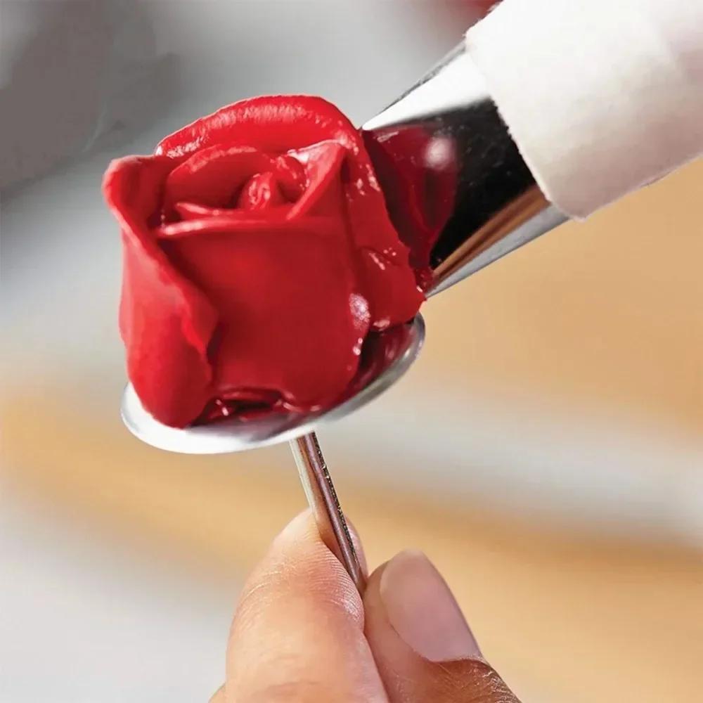 50PCS Stainless Steel Piping Nail Tips Cake Chocolate Flowers Decorating Needle Stands Cream Transfer Tray Baking Pastry Tools