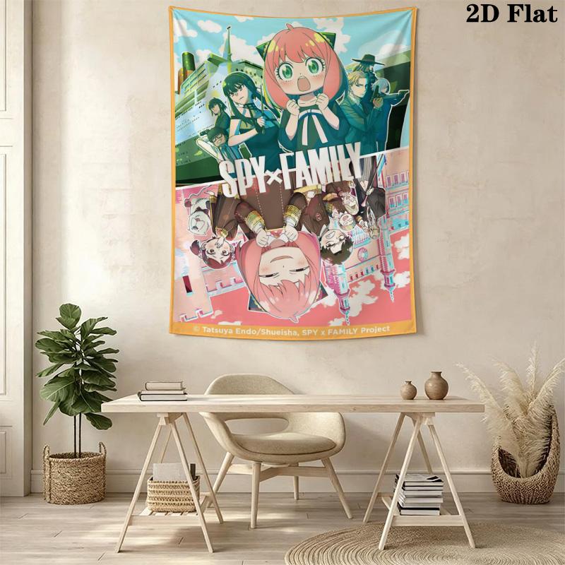 Anime Characters Tapestry Vibrant Wall Decor Tapestry Fashion Print Wallmounted Christmas Gift Background Cloth Soft