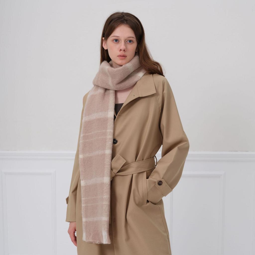 Plaid scarf women's winter senior sense thickened warm imitation cashmere scarf shawl scarf