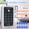 DC 12V 300KHz 10pcs Standalone Access Controller+EM RFID Access Control Keypad panel Card Reader Door Lock