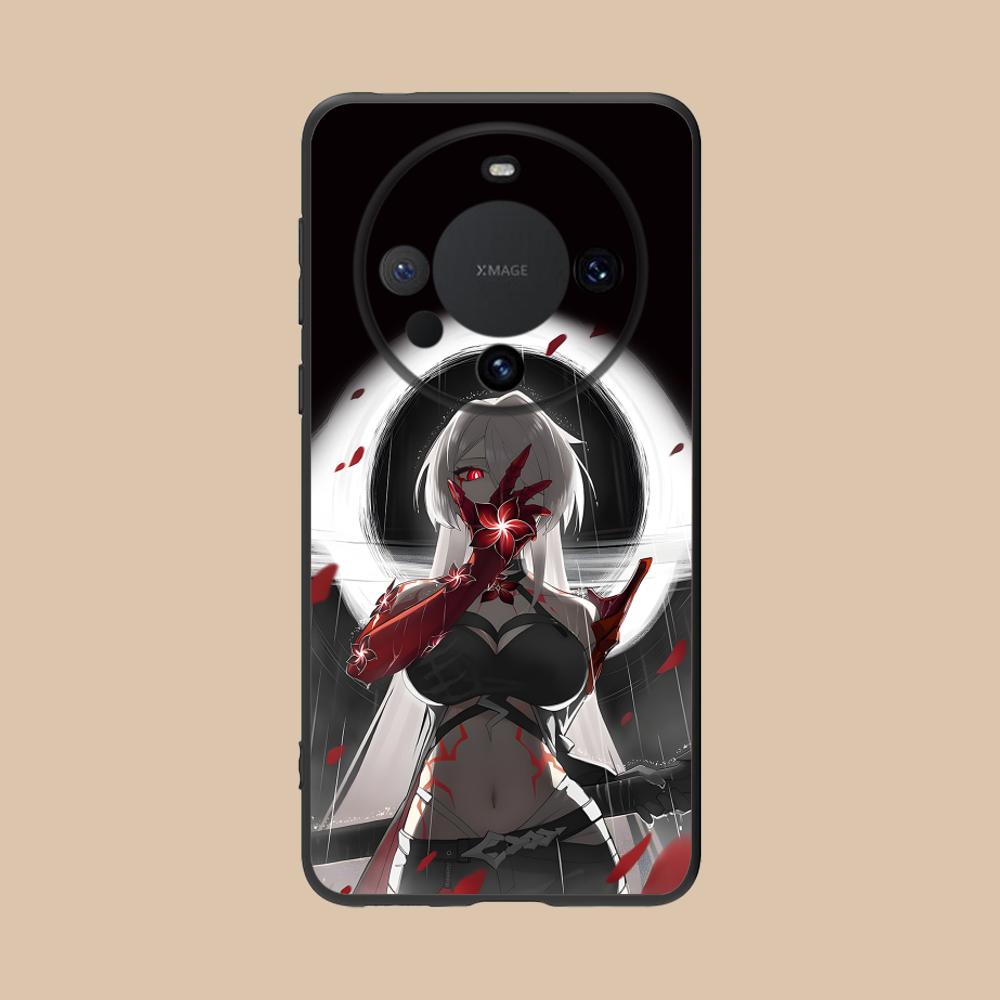 HSR Acheron Matte TPU Mobile Phone Case for Huawei Mate 60 50 40 30 20 10 Pro Plus Lite E 5G Colorful Printing Cover