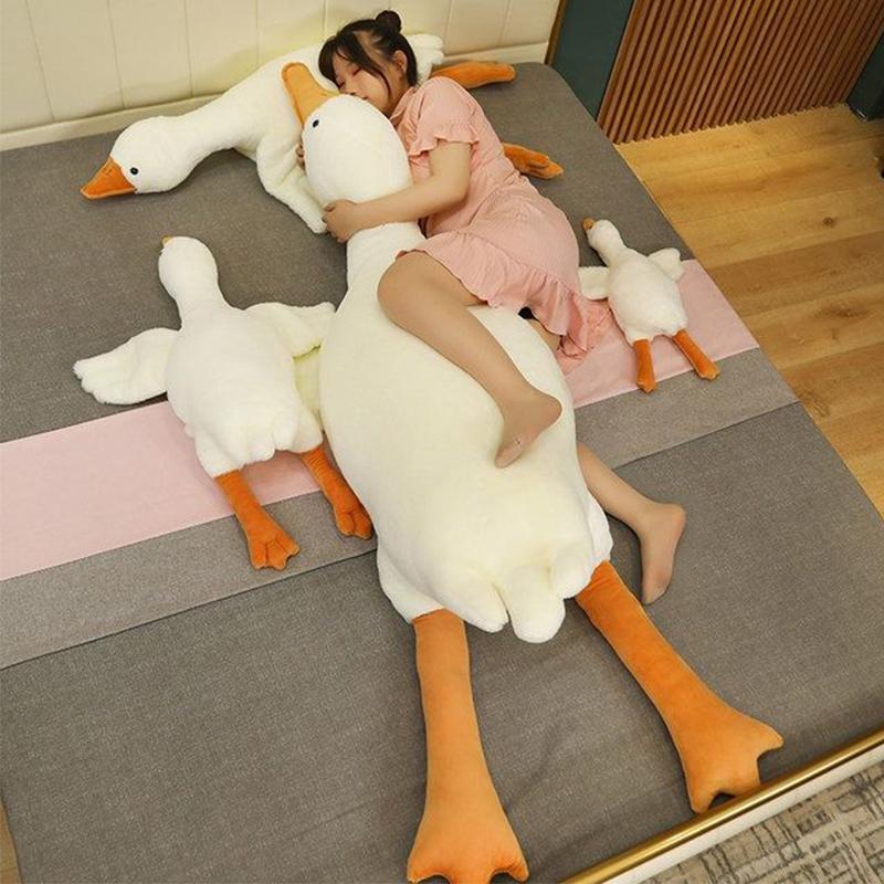 50-190Cm Big White Goose Plush Toy Soft Stuffed Animal Huge Duck Pillow Very Large White Goose Sofa Cushion Girl Birthday Gift