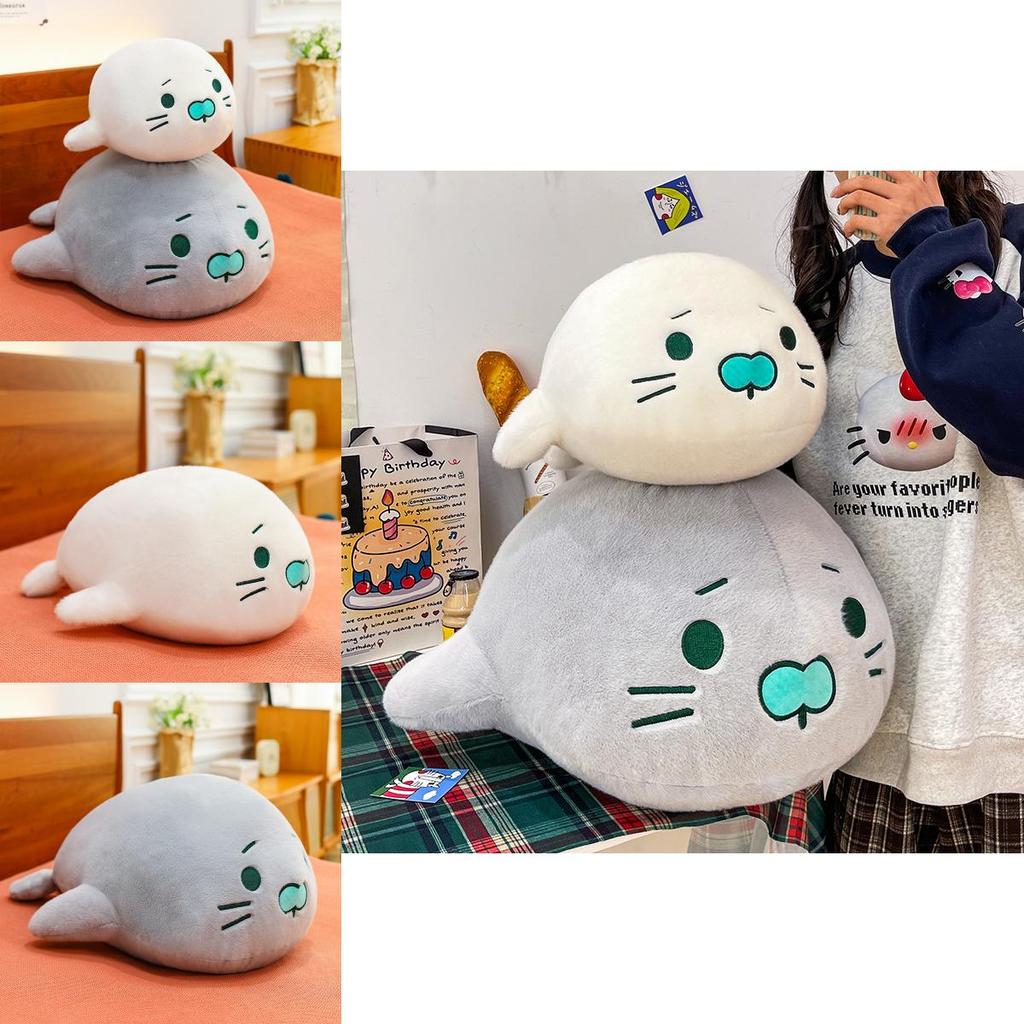 Marine Life Plush Seal Pillow With Pp Cotton Filling For Ocean Museum Souvenir