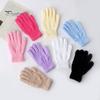 Soft Velvet Thermal Gloves Winter Warm Coral Fleece for Women, Five Finger Touchscreen Mittens Gloves, Solid Color Windproof Autumn