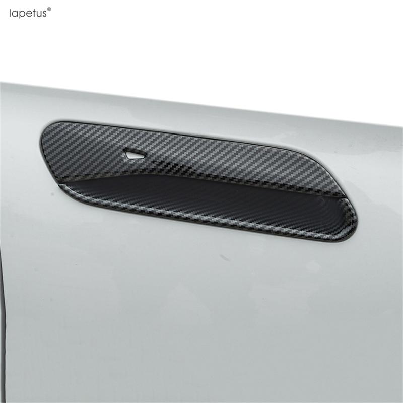 Car Door Handle Bowl Protection Cover Trim For VW Volkswagen ID.4 ID.6 X Crozz  - 2025 Carbon Fiber / Chrome Accessories