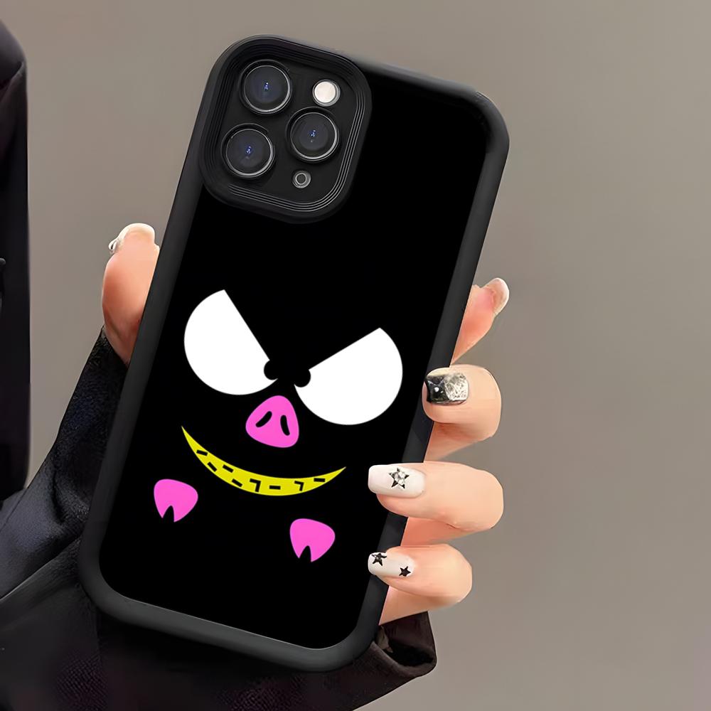 Cartoon R-Ranma 1 2 Phone Case For IPhone 17 Air 16 E 15 14 Plus 13 12 11 Pro Max Black Sky Eye Stepped Protective Case