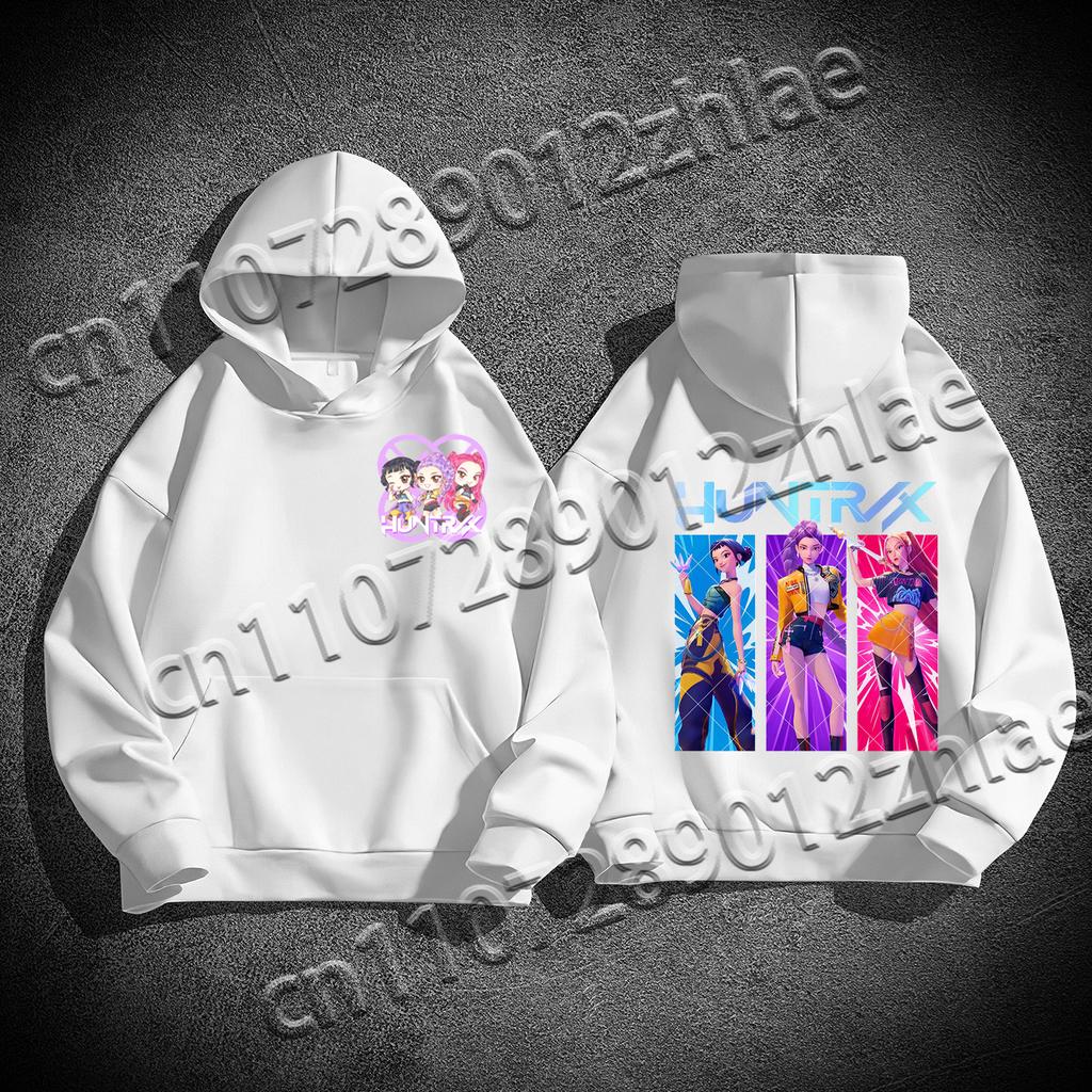 2025 Kpop Demon Hunter Best Selling High Quality Flannelette Adult Sweater Loose Comfortable Quick Drying Adult Hooded Sweater