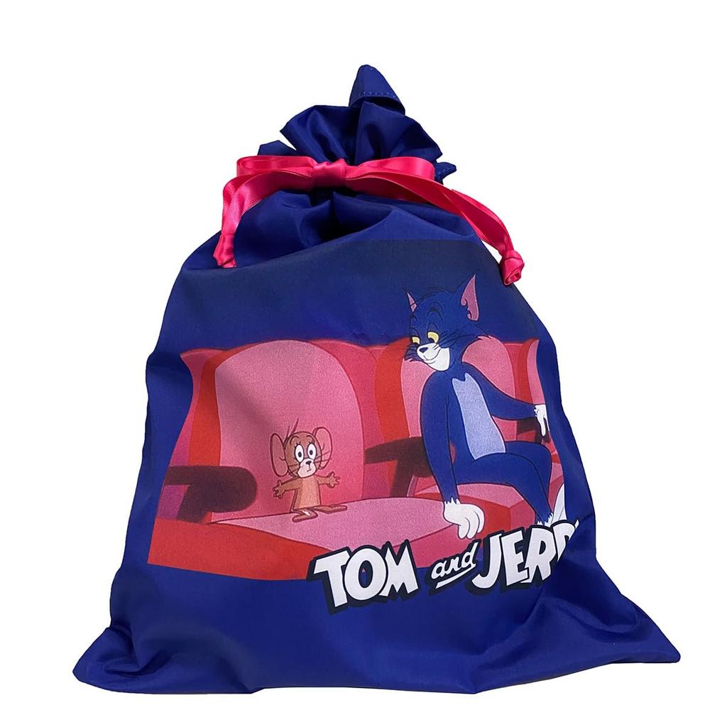 Marushin Drawstring Tom Jerry Movie Theater Travel Storage Made with Recycled Product 4105041500 Bag, & Design, Bag, Polyester, Number