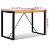 VidaXL Table de salle à manger Bois de manguier brut 120 cm