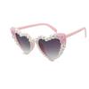 Shein Women's Rose Sunglasses - European & American Style, Sunscreen, Party & Photography Props