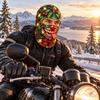 Maschera da sci integrale novità con stampa 3D di vecchio, antivento invernale per il freddo, occhiali da sole non inclusi