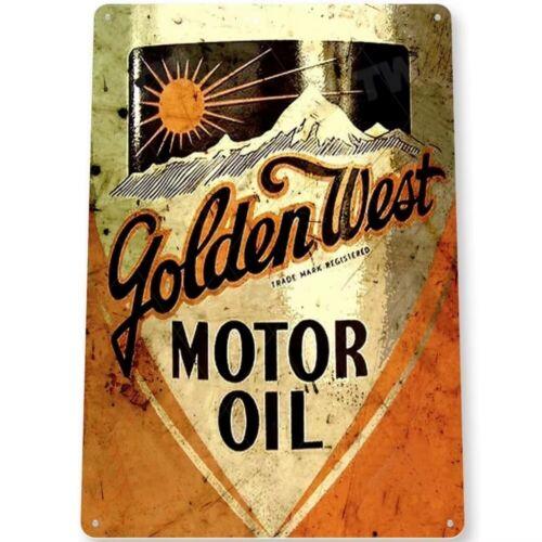 

Golden West Motor Oil Tin Sign Retro Garage Wall Decor Nostalgic ArtAluminum 20x30cm（7.8x11.8inch）