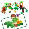 40pcs Paradise Dinosaur Themed Assembly Building Blocks Set Children Puzzle Toys