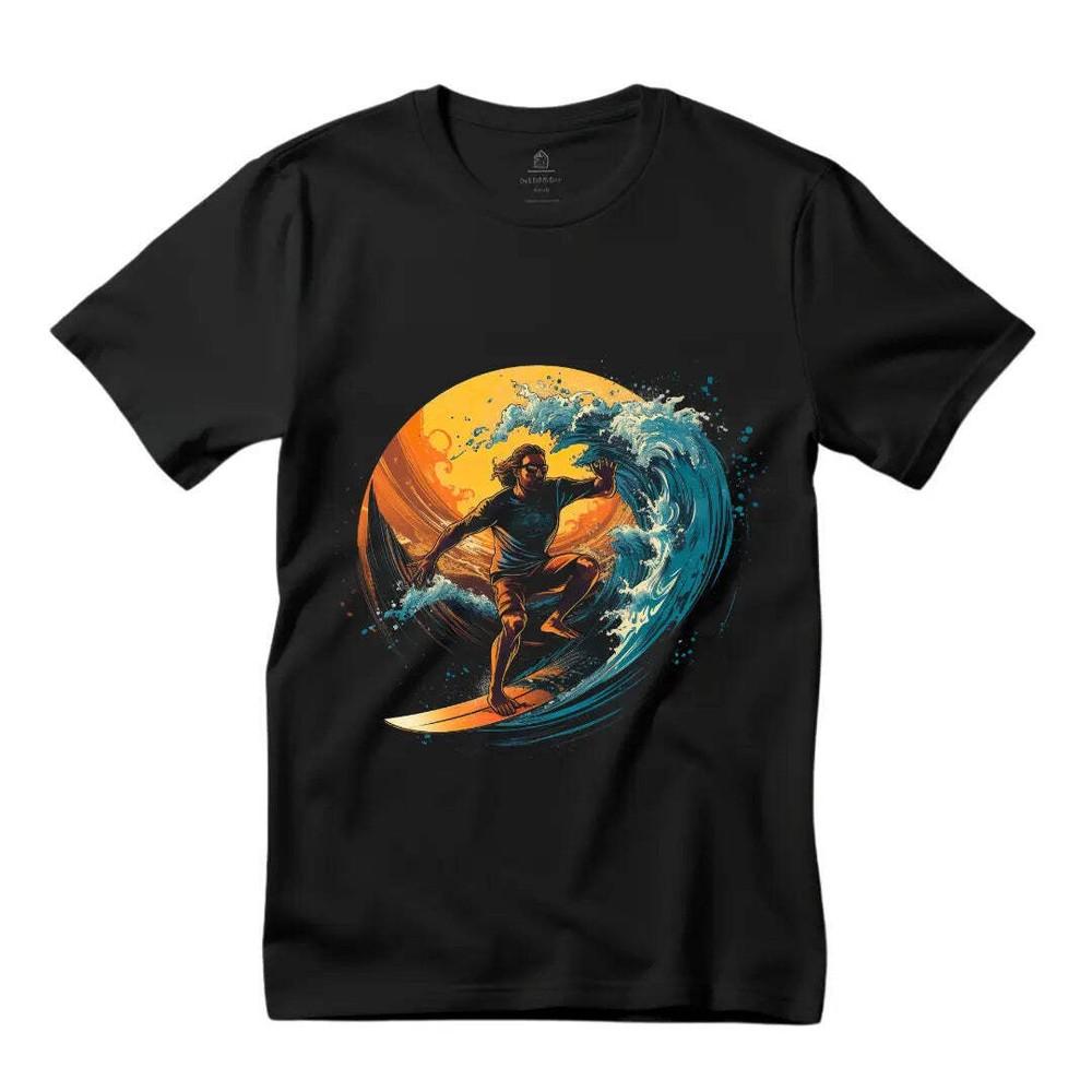 Man Surfing T-Shirt: Catch the Wave in Style Unisex T-Shirt S