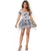 M-XL Halloween Hell Bride Cosplay Dress Womens Party Zombie Vampire Costume