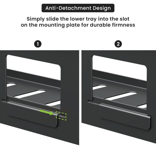 Up Up 2-31-11CC Cable Management Tray, 800x140x100, Black