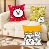 BBattle CCats Anime Cushion Cover Soft Plush Throw Pillow Cover DoubleSided Decorative Cushion Case Sofa Bedroom Home Decor