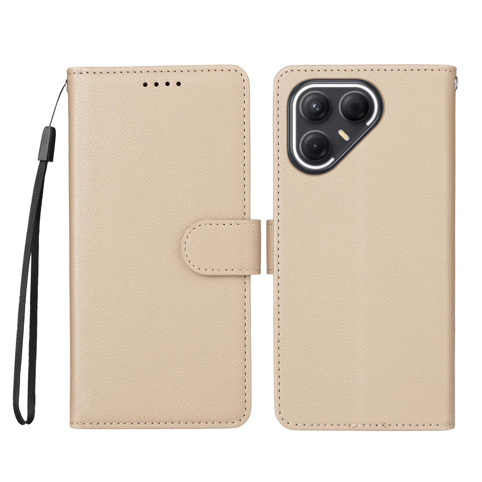 

Для TECNO Pova 7 5G Чохол Блокування RFID 3 Слоти для Карт Шкіряний Чохол для Телефона з Ремінцем на Зап ястя A