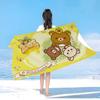 Manta de Microfibra Kawaii Oso Rilakkuma Secado Rápido Toallas de Playa Impresión Oversize Super Absorbente Manta Toalla de Piscina