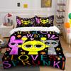 Music Games S-Sprunki Print Bedding Set 1 Duvet Cover+2 Pillowcase Multi Size Bedroom Bedding Decoration Machine Washable
