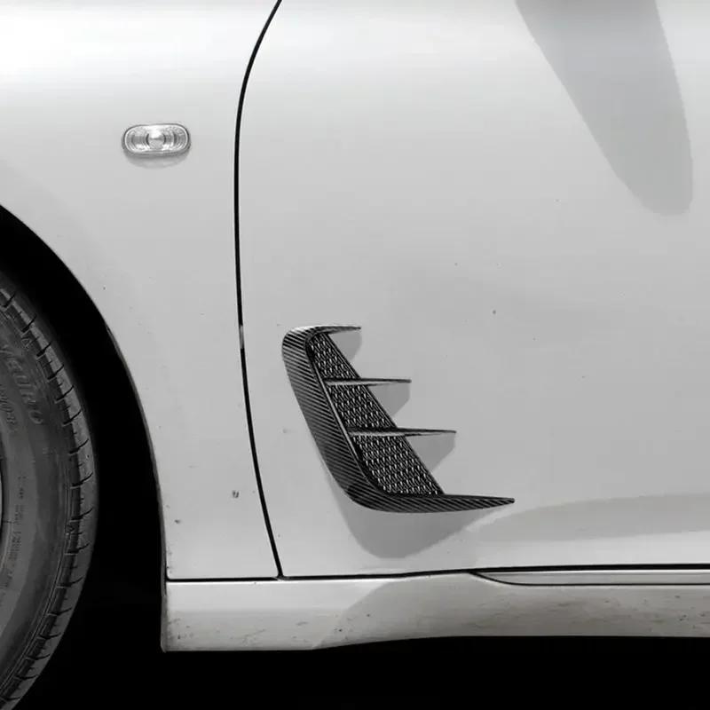 1 Pair Side Flow Vent Fender Vent Wing Cover Sticker Auto Air Flow Bumper Air Intake Hood Sticker Automobiles Exterior Universal