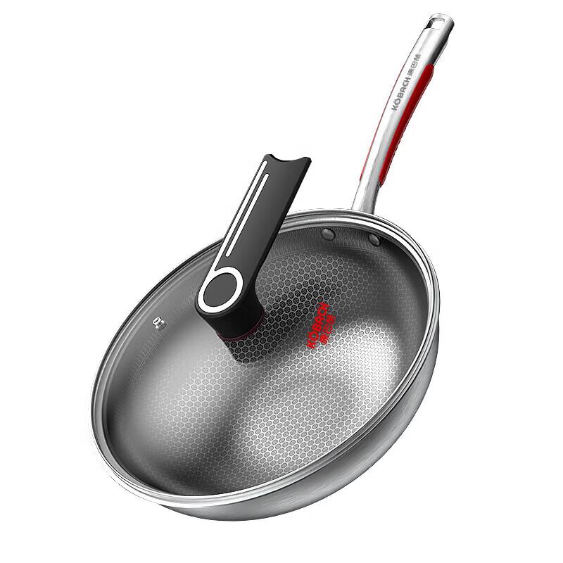 

Kobach 32cm 304 Stainless Steel Honeycomb Non-stick Wok