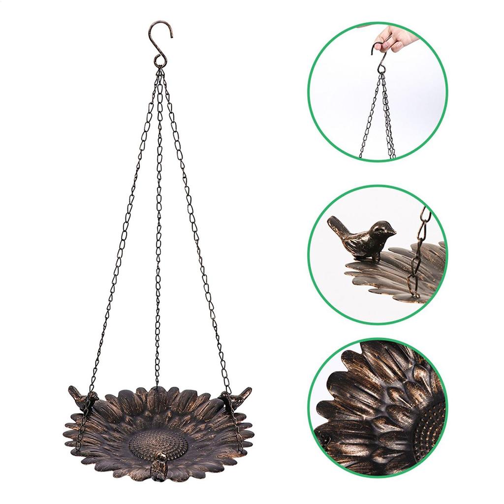 Bird Feeders For Outside Iron Weatherproof Vintage Large Bird Feeders For Outdoors For Garden Patio Porch Balcony Tree Window