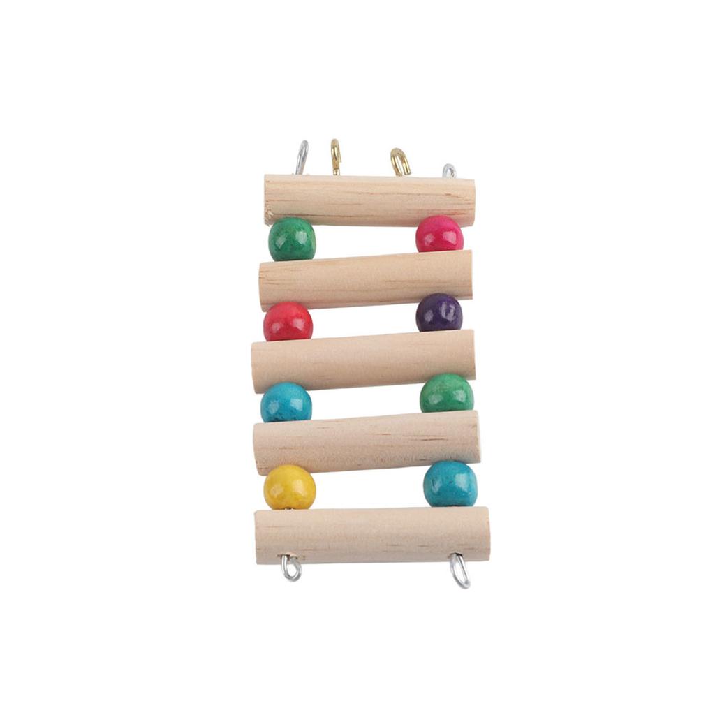 Haustier Leiter Brücke Holz Klettern Schaukel Tragbare Maus Hamster Papagei Kanarienvogel Haustier Spielzeug (5Steps S)