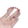 Berry crystal cute bracelet female trick peach blossom simple couple love sweet jewelry bell ring feather crystal bracelet