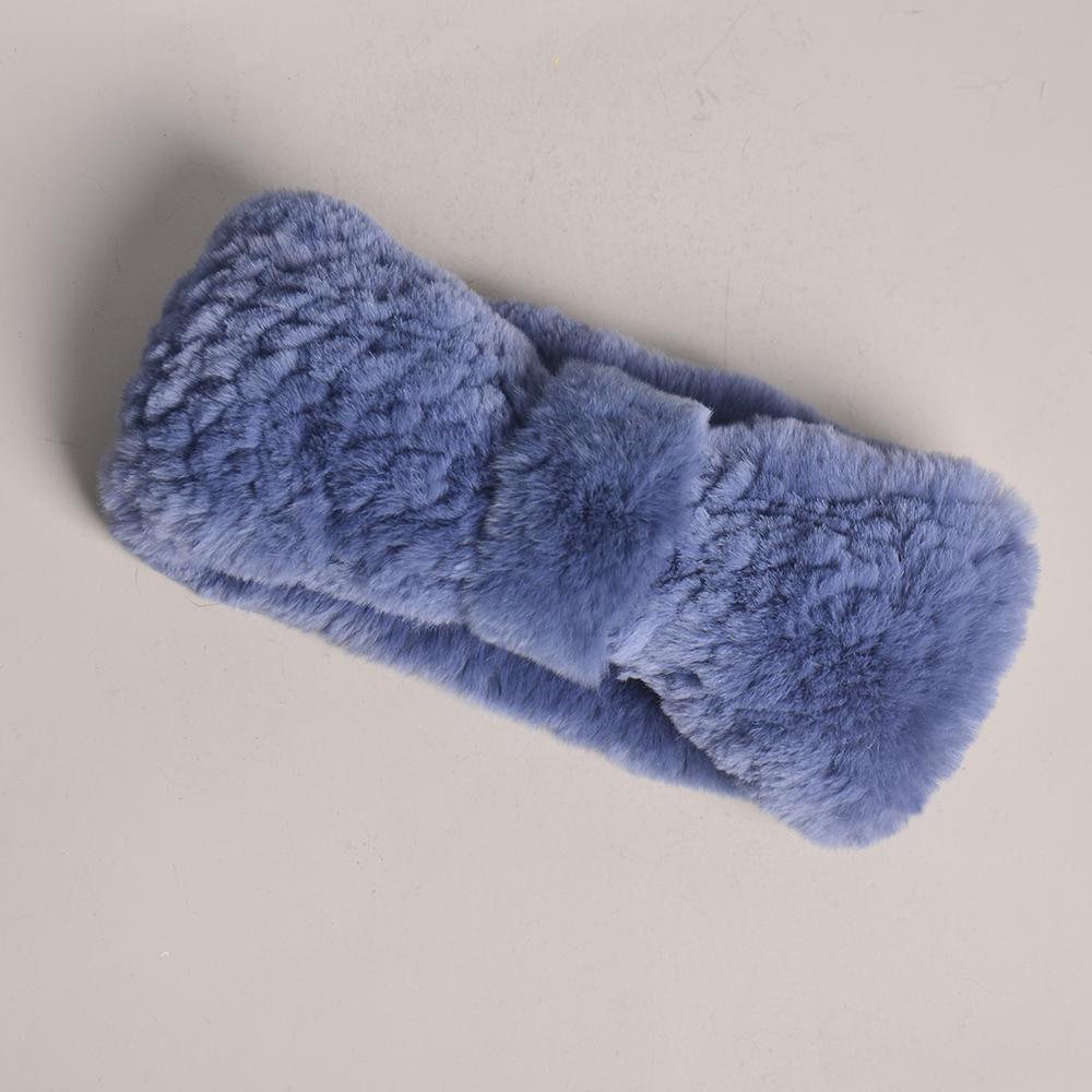 Women's Luxury Winter 100% Rex Rabbit Fur Knitted Elastic Headband High Quality Real Fur Hair Band Fashion Hair Accessories