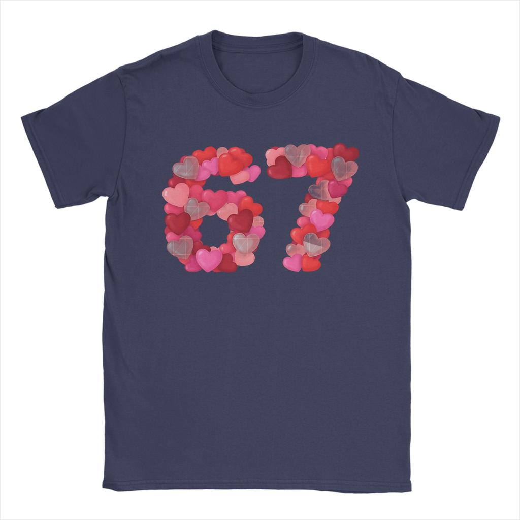 Valentine 67 Funny Six Seven Heart Happy Valentine Day TShirt Summer Hip Hop T Shirts Unisex 100 Cotton Comfortable Clothing